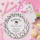 ドーナツと度の卒業パターパーソナライズされたン ペーパープレート (パーティー)