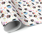 ドーナツと度の卒業パターン ラッピングペーパー (ロールコーナー)