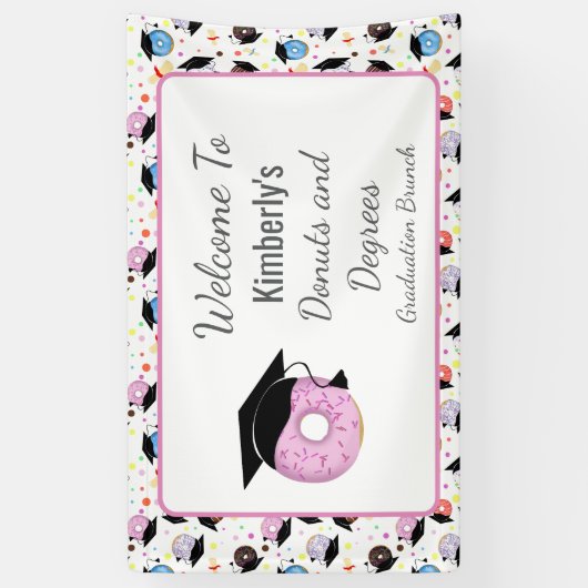 ドーナツと度卒業パターンへようこそ 横断幕 (縦)