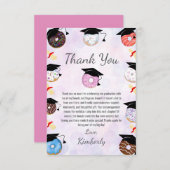 ドーナツと度卒業式ブランチ サンキューカード (正面/裏面)