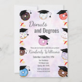 ドーナツと度卒業式ブランチ 招待状 (正面)