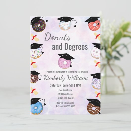 ドーナツと度卒業式ブランチ 招待状 (スタンド正面)