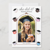 ドーナツと度卒業発表カード 案内状 (正面)