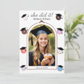 ドーナツと度卒業発表カード 案内状 (スタンド正面)