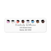 ドーナツと度差出人住所ミニマリスト ラベル (正面)