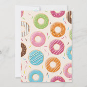 ドーナツと恐竜のパーティの招待状 招待状 (裏面)