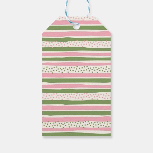 ドーナツと恐竜の共同兄弟姉妹ギフトラベル ギフトタグ (裏面)