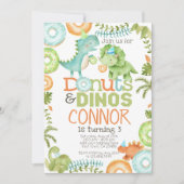 ドーナツと恐竜 招待状 (正面)