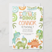 ドーナツと恐竜 招待状 (正面)