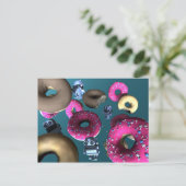 ドーナツと玩具ロボット03はがき ポストカード (スタンド正面)