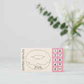 ドーナツによって切り取られるパンチカード ロイヤリティカード (スタンド正面)