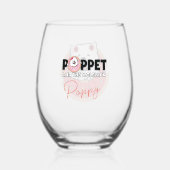 ドーナツにケシが入る ステムなしワイングラス (裏面)