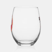 ドーナツにケシが入る ステムなしワイングラス (左)