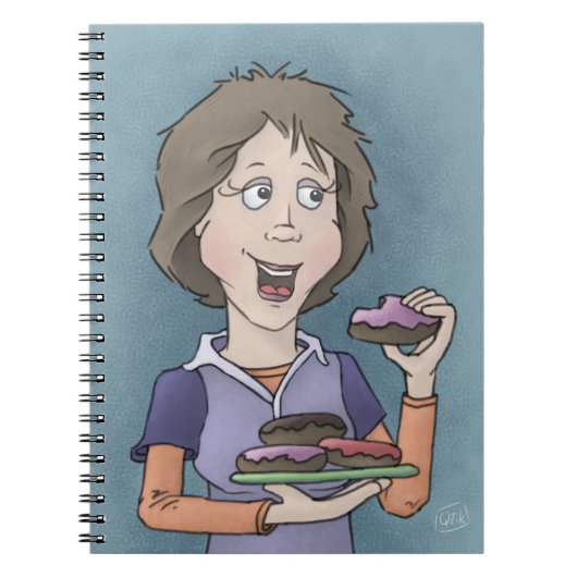 ドーナツにパラグラフのノート ノートブック (正面)