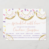 ドーナツにラブベビーが散布 招待状 (正面/裏面)