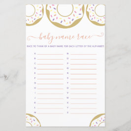 ドーナツにラブベビー名競走ゲーム