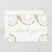ドーナツに恋のベビースプリンクルありがとう サンキューカード (正面/裏面)