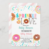 ドーナツに愛の誘いを振り掛ける 招待状 (正面/裏面)