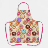 ドーナツのおいしいグッド焼いたが甘い甘いのが大好き エプロン (正面)
