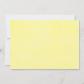 ドーナツのおむつの男女兼用で黄色いベビーは振りかけます 招待状 (裏面)