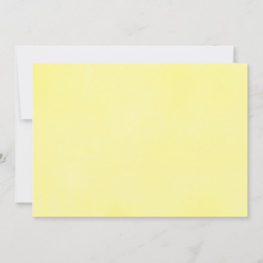 ドーナツのおむつの男女兼用で黄色いベビーは振りかけます 招待状 (裏面)