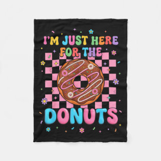 ドーナツのためにここにいる Dos 楽しい引用 幽味 Dough Day フリースブランケット