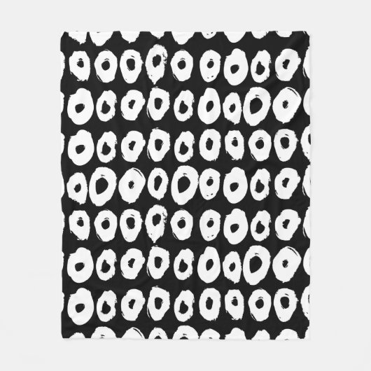 ドーナツのようなスタイルの形をしたヒップスターのパターン フリースブランケット (正面)