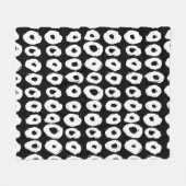 ドーナツのようなスタイルの形をしたヒップスターのパターン フリースブランケット (正面(横))