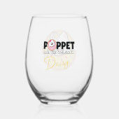 ドーナツのデイジー ステムなしワイングラス (裏面)