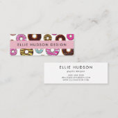 ドーナツのパタカラフルーン,ケーキ屋,ペストリー店 スキニー名刺 (正面/裏面)