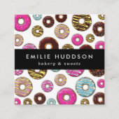 ドーナツのパタカラフルーン，ケーキ屋，ペストリー店 スクエア名刺 (正面)