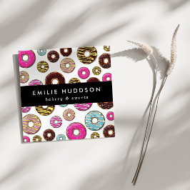 ドーナツのパタカラフルーン，ケーキ屋，ペストリー店 スクエア名刺