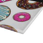 ドーナツのパターカラフルン、ドーナツ、あなたの名前 カッティングボード (角)