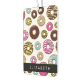 ドーナツのパターカラフルン、ドーナツ、あなたの名前 カーエアーフレッシュナー (左)