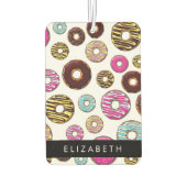 ドーナツのパターカラフルン、ドーナツ、あなたの名前 カーエアーフレッシュナー (裏面)