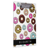 ドーナツのパターカラフルン、ドーナツ、あなたの名前 クリップボード (右)