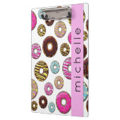 ドーナツのパターカラフルン、ドーナツ、あなたの名前 クリップボード (左)