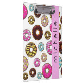 ドーナツのパターカラフルン、ドーナツ、あなたの名前 クリップボード (右)