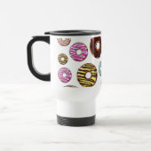 ドーナツのパターカラフルン、ドーナツ、あなたの名前 トラベルマグ (左)