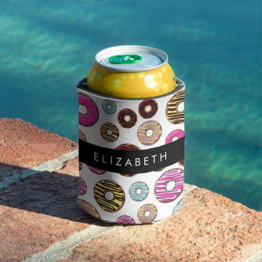 ドーナツのパターカラフルン、ドーナツ、あなたの名前 缶クーラー (インサイチュ プール)