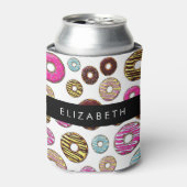 ドーナツのパターカラフルン、ドーナツ、あなたの名前 缶クーラー (缶正面)