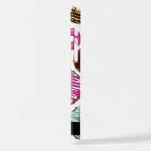 ドーナツのパターカラフルン、ドーナツ、あなたの名前 iPhoneケース (左側面)