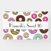 ドーナツのパターカラフルン、ドーナツ、甘い16 横断幕 (横)