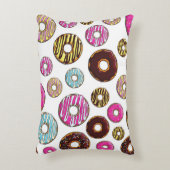 ドーナツのパターン,カラフルドーナツ,振りかける アクセントクッション (正面(垂直))
