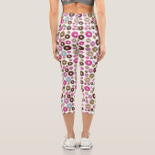 ドーナツのパターン,カラフルドーナツ,振りかける カプリレギンス (裏面)