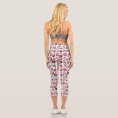 ドーナツのパターン,カラフルドーナツ,振りかける カプリレギンス (裏面)