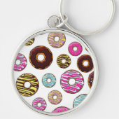 ドーナツのパターン,カラフルドーナツ,振りかける キーホルダー (正面)
