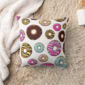 ドーナツのパターン,カラフルドーナツ,振りかける クッション (ブランケット)