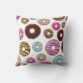 ドーナツのパターン,カラフルドーナツ,振りかける クッション (裏面)