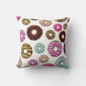 ドーナツのパターン,カラフルドーナツ,振りかける クッション (正面)